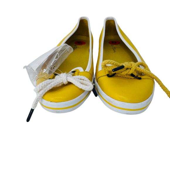 RARE Sample Cole Haan Mary Jane Flats Womens 6W Yellow Upper Leather Slip On - Picture 5 of 10